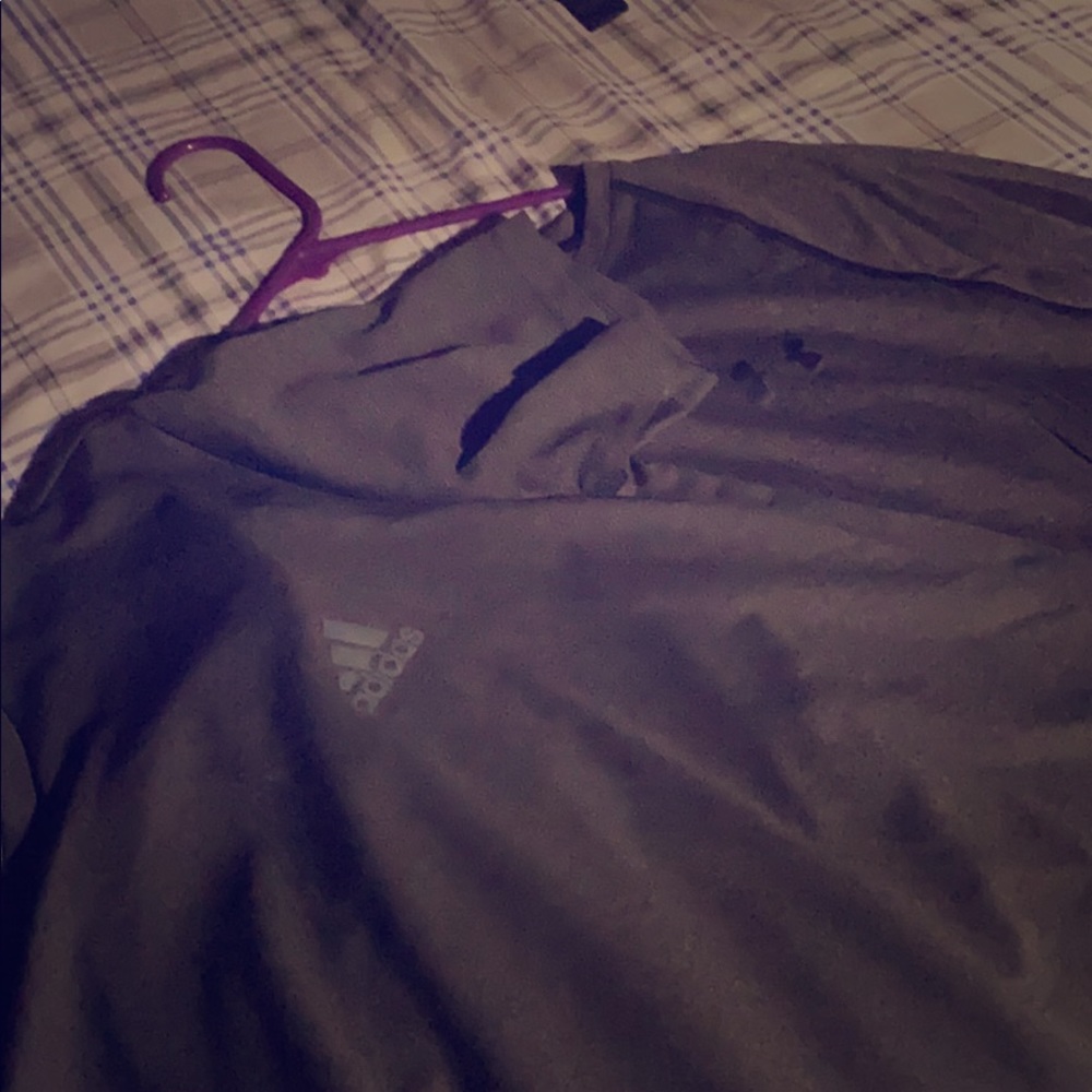Shirt sleeve addias and long sleeve under armor